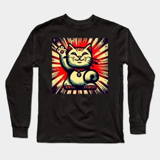 Lucky Waving Cat Long Sleeve T-Shirt